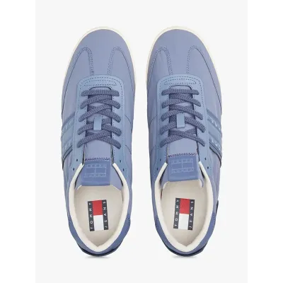 Baskets Tommy Jeans Runner Cleated Mixed Texture bleues pour homme - EM0EM01598-PO6