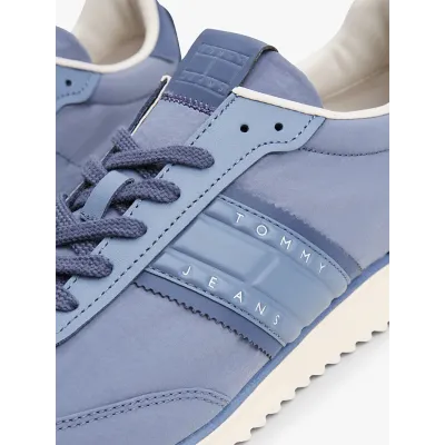 Baskets Tommy Jeans Runner Cleated Mixed Texture bleues pour homme - EM0EM01598-PO6