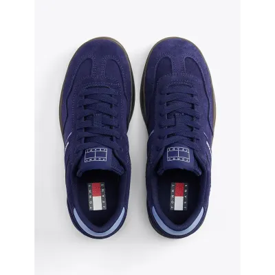 Baskets Tommy Jeans The Greenwich Suede bleu violet pour femme - EN0EN02696-DY4