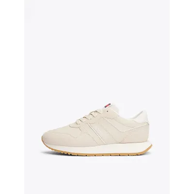 Baskets Tommy Jeans EVA Retro Runner beiges pour femme - EN0EN02771-ACG