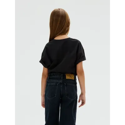 T-shirt Calvin Klein Relaxed Logo noir pour fille - IG0IG02975-BEH