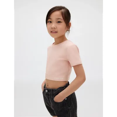 Top Calvin Klein Punto Logo rose pâle pour fille - IG0IG02977-TGI