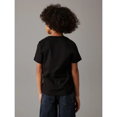 T-shirt Calvin Klein Kids Logo noir pour enfant - IU0IU00676-BEH
