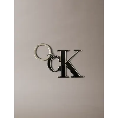 Porte-clés monogramme CK Calvin Klein noir en métal - LV04D1131G-UB1