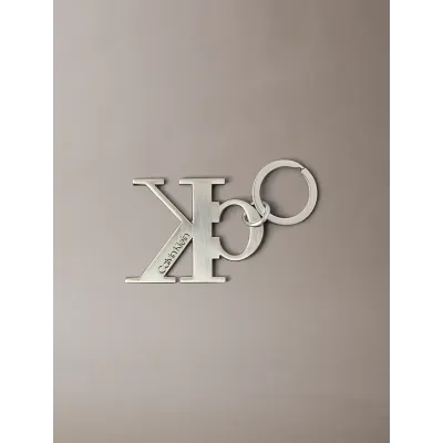 Porte-clés monogramme CK Calvin Klein noir en métal - LV04D1131G-UB1