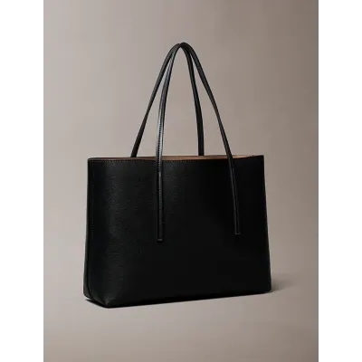 Sac cabas Calvin Klein Foil Logo Small Tote noir avec pochette amovible pour femme - LV04F3275G-332