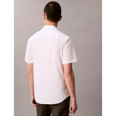 Chemise Calvin Klein en coton stretch coupe slim blanche pour homme - LV04LB147G-YAA