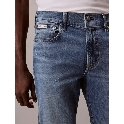 Jean Calvin Klein Slim Taper bleu denim medium pour homme, référence LV04LB780G-RDC