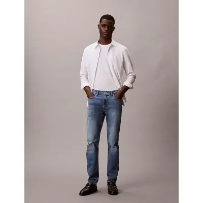 Jean Calvin Klein Slim Taper bleu denim medium pour homme, référence LV04LB780G-RDC