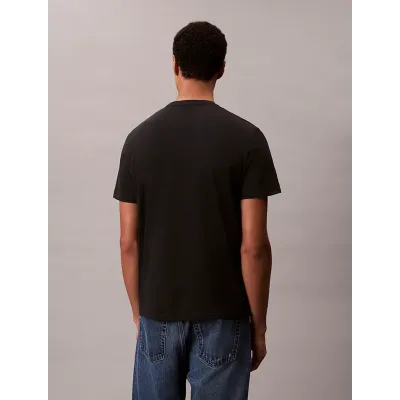 T-shirt Calvin Klein CK BH Word noir à manches courtes pour homme, référence LV04RC832G-UB1