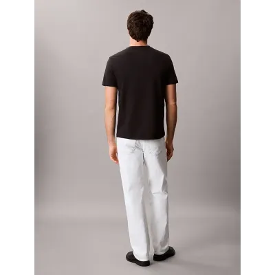 T-shirt Calvin Klein CK NK Word noir à manches courtes pour homme, référence LV04RC844G-UB1