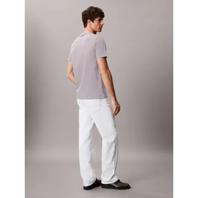 T-shirt Calvin Klein SP Outline gris clair à manches courtes pour homme, référence LV04RC852G-PFP