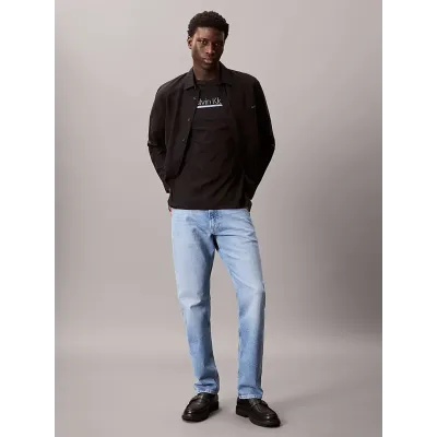 T-shirt Calvin Klein SP Outline noir à manches courtes pour homme, référence LV04RC852G-UB1