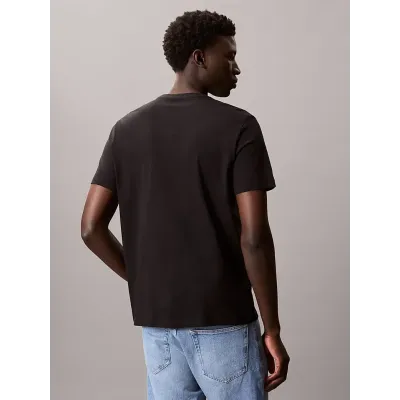 T-shirt Calvin Klein SP Outline noir à manches courtes pour homme, référence LV04RC852G-UB1