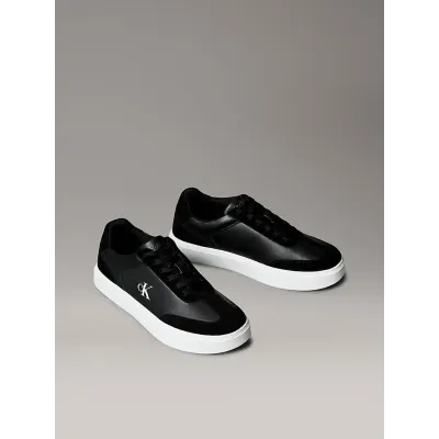 Baskets Calvin Klein Classic Cupsole Lace-Up noires pour homme, référence YM0YM01429-0GM
