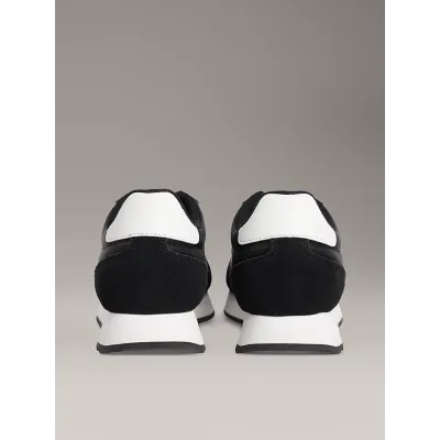 Baskets Calvin Klein Runner Lace-Up en nylon noires pour femme, référence YW0YW01828-0GM