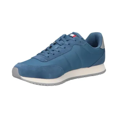 Baskets homme Tommy Jeans Runner Casual Essential Sneakers Bleu EM0EM01351-DA1