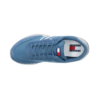 Baskets homme Tommy Jeans Runner Casual Essential Sneakers Bleu EM0EM01351-DA1