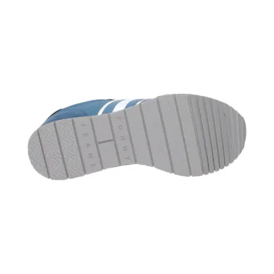 Baskets homme Tommy Jeans Runner Casual Essential Sneakers Bleu EM0EM01351-DA1