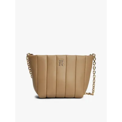 Sac bandoulière Tommy Hilfiger TH Grace Mini beige pour femme, référence AW0AW17690-RBC