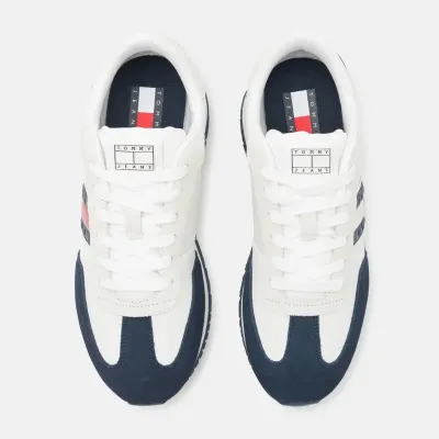 Baskets homme Tommy Jeans Retro Runner Multicolore EM0EM01502-0G1 en cuir, textile et synthétique.