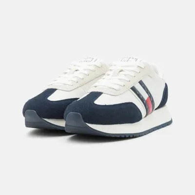 Baskets homme Tommy Jeans Retro Runner Multicolore EM0EM01502-0G1 en cuir, textile et synthétique.