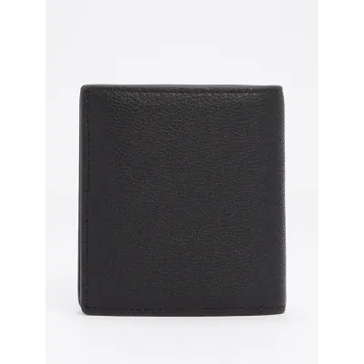 Portefeuille homme Tommy Hilfiger Tommy Logo Leather Bifold Wallet Noir AM0AM13034-BDS en cuir véritable