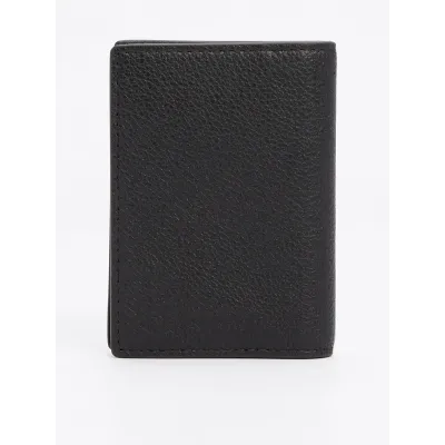 Portefeuille homme Tommy Hilfiger TH Corporate BIFOLD Noir AM0AM13046-BDS en cuir véritable grainé