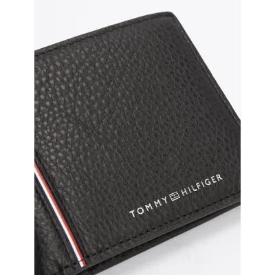 Portefeuille homme Tommy Hilfiger TH Corporate EXTRA CC AND COIN Noir AM0AM13044-BDS en cuir véritable