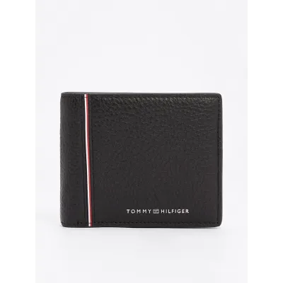 Portefeuille homme Tommy Hilfiger TH Corporate EXTRA CC AND COIN Noir AM0AM13044-BDS en cuir véritable