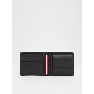 Portefeuille homme Tommy Hilfiger TH Corporate EXTRA CC AND COIN Noir AM0AM13044-BDS en cuir véritable