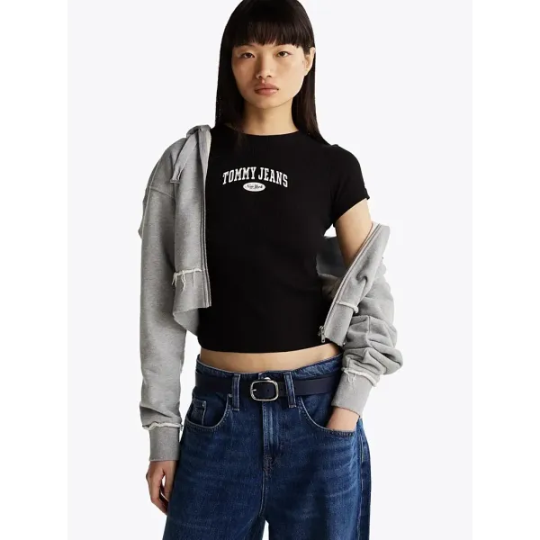 SLIM VARSITY RIBBED TEE-SHIRT EXTENDED