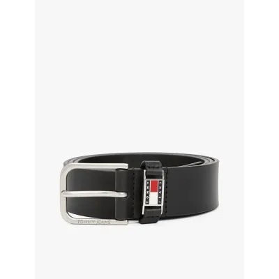 Ceinture homme Tommy Jeans Scanton 3.5 Noir AM0AM13414-BDS en cuir véritable avec finition élégante