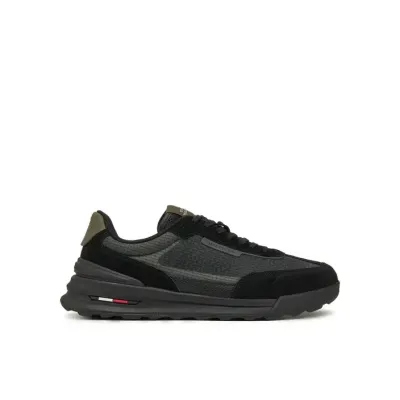 Baskets Tommy Hilfiger Leather Cleat Classic Trainers noires pour homme, référence FM0FM05328-BDS