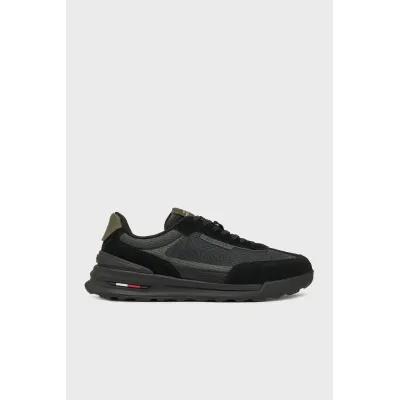 Baskets Tommy Hilfiger Leather Cleat Classic Trainers noires pour homme, référence FM0FM05328-BDS