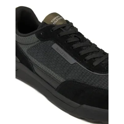 Baskets Tommy Hilfiger Leather Cleat Classic Trainers noires pour homme, référence FM0FM05328-BDS