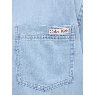 Chemise homme Calvin Klein Casual Classic Bleue LV040BM796-N85 en coton léger avec col classique