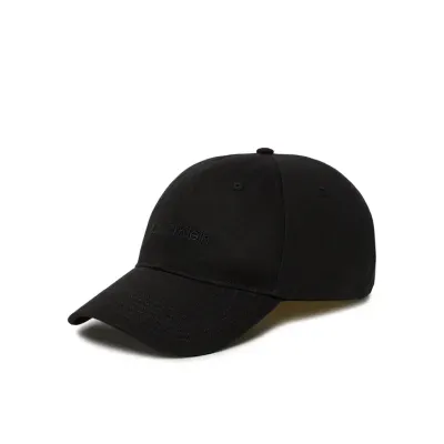 Casquette Calvin Klein Logo Embroidery Baseball Noire LV04D5003G-UB1 en coton avec visière incurvée, fermeture réglable