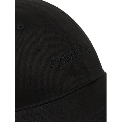 Casquette Calvin Klein Logo Embroidery Baseball Noire LV04D5003G-UB1 en coton avec visière incurvée, fermeture réglable