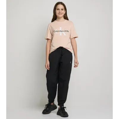 T-shirt Calvin Klein Jeans Kids Logo rose pour enfant, référence IU0IU00676-TGI