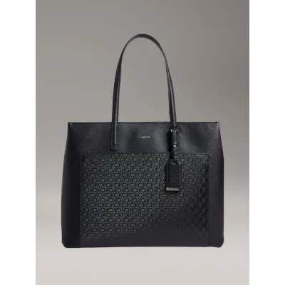 Sac à main Calvin Klein CK Must AOP Medium Shopper Noir LV04F3225G-UB1