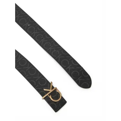 Ceinture femme Calvin Klein CK Buckle Reversible Noire LV04F7038G-UB1 avec boucle logo CK