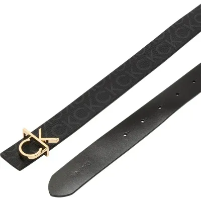 Ceinture femme Calvin Klein CK Buckle Reversible Noire LV04F7038G-UB1 avec boucle logo CK
