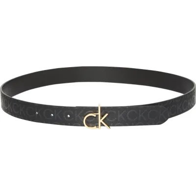 Ceinture femme Calvin Klein CK Buckle Reversible Noire LV04F7038G-UB1 avec boucle logo CK