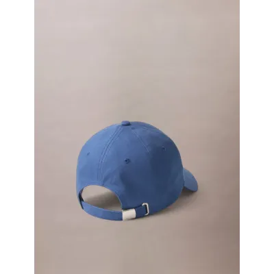 Casquette Calvin Klein Monologo Printed Baseball Bleue LV04G5032G-C3I en coton avec logo imprimé et fermeture réglable.