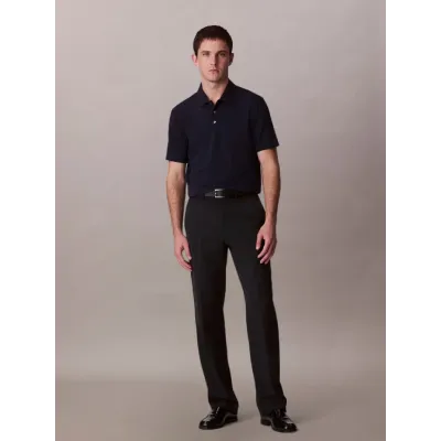 Polo homme Calvin Klein Stripe Stretch Jacquard Polo bleu marine LV04LB220G-CEF manches courtes.