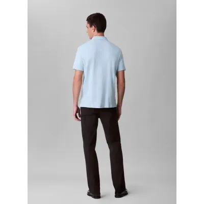 Polo homme Calvin Klein Short Sleeve SUPIMA Chest Embroidery bleu LV04LB276G-3UD en coton