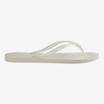 Tongs Havaianas Slim blanches 4000030-0001 à brides fines et semelle en caoutchouc
