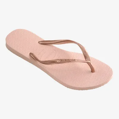 Tongs Havaianas Slim Rose Clair 4000030-0076 à brides fines et semelle en caoutchouc