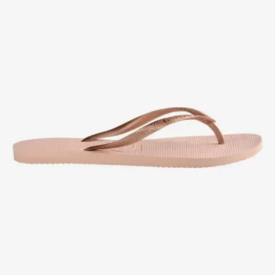 Tongs Havaianas Slim Rose Clair 4000030-0076 à brides fines et semelle en caoutchouc